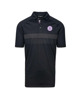 LevelWear Men's Black Boston Bruins Hockey Fights Cancer Draft Day Mason Polo Shirt