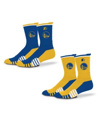 Мужские и женские носки Starter Royal/Gold Golden State Warriors Breakaway Crew Socks