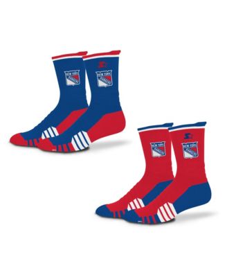 Starter Мужские и Женские носки Crew 2 шт., Blue/Red New York Rangers Breakaway