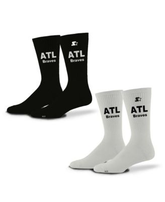 Starter Men's and Women's 2 Pack Atlanta Braves Assist Socks