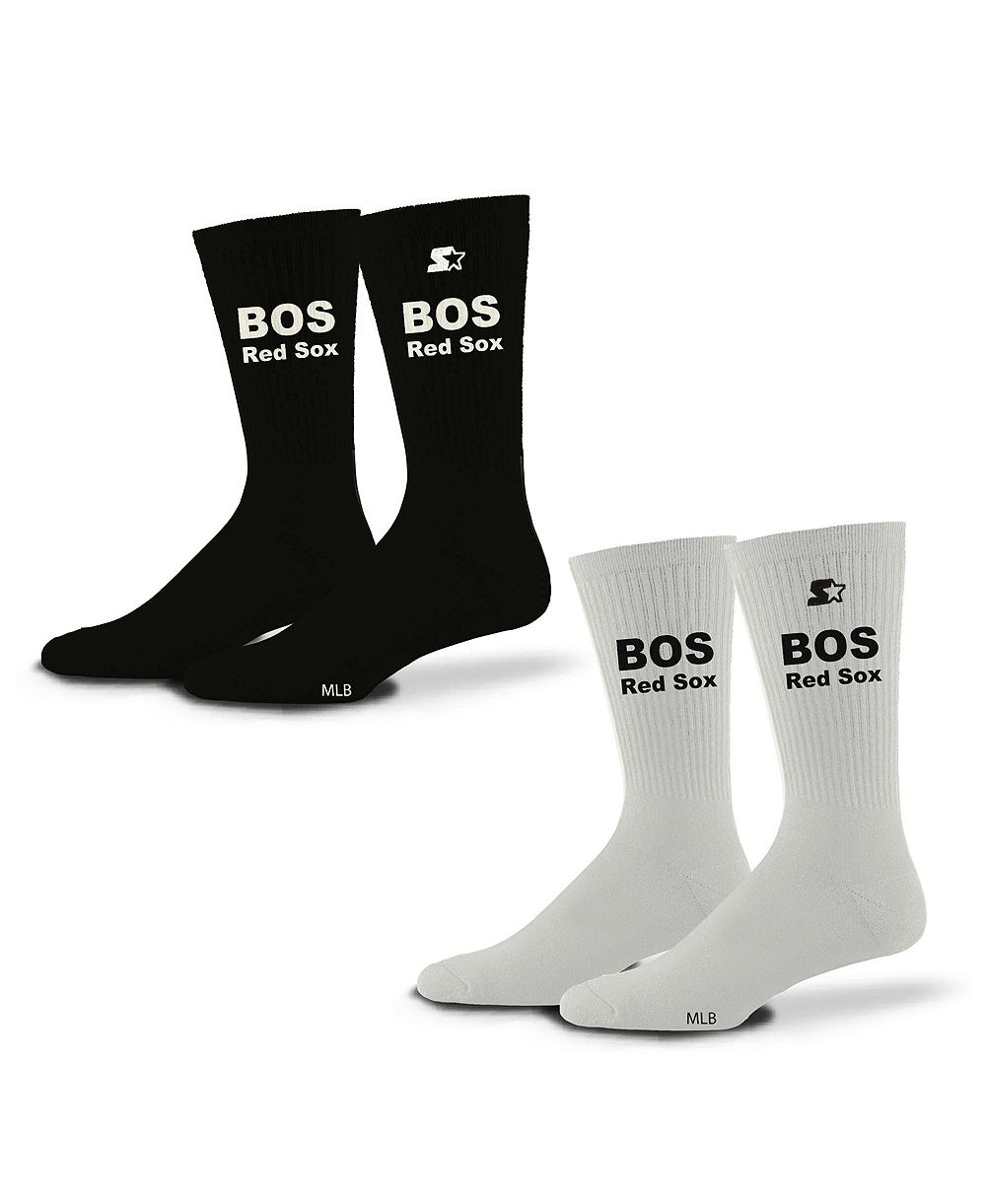 Starter Men's and Women's 2-Pack Black/White Boston Red Sox Assist Socks