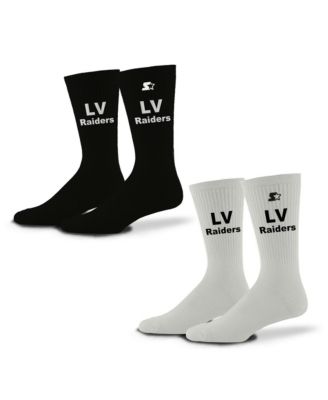Starter Мужские и Женские носки 2 шт. Black/White Las Vegas Raiders Assist Socks