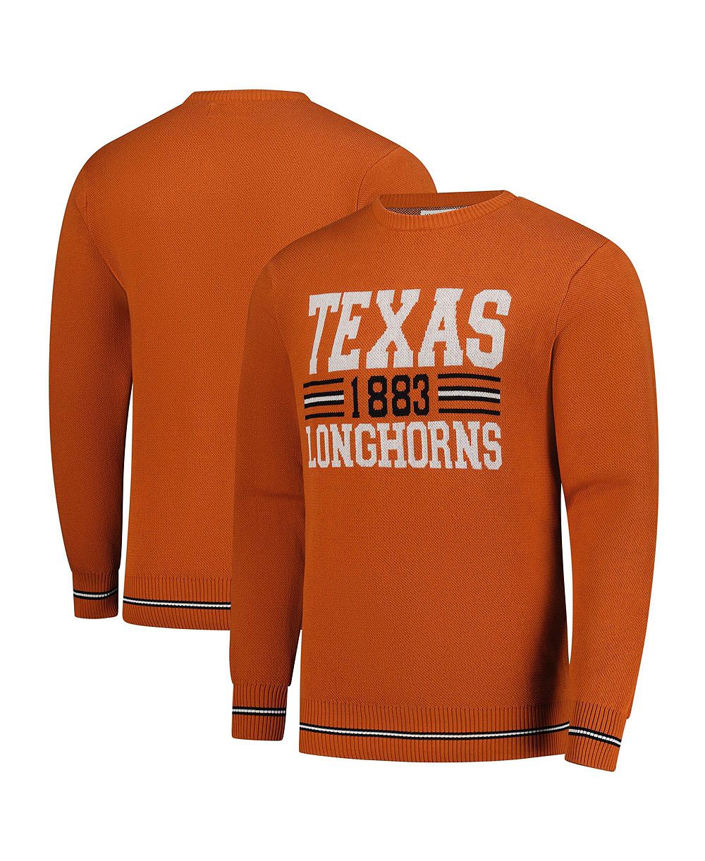 Uscape Apparel Men's and Women's Burnt Orange Texas Longhorns Renew Knit Vintage Retro Sweater