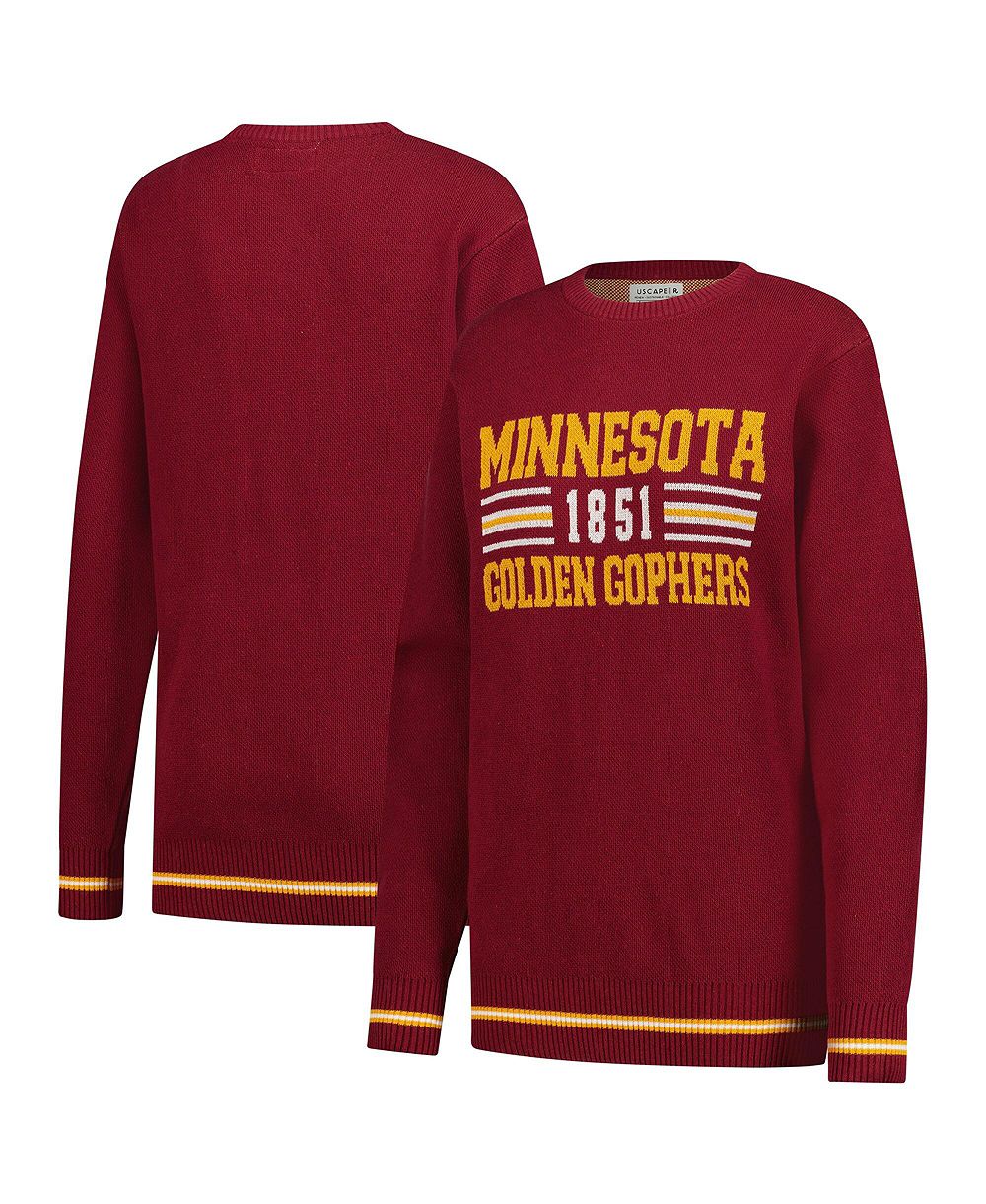Uscape Apparel Men's and Women's Maroon Minnesota Golden Gophers Renew Knit Vintage Retro Sweater