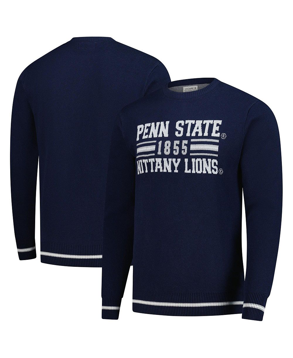 Мужской и женский винтажный свитер Uscape Apparel Navy Penn State Nittany Lions Renew Knit