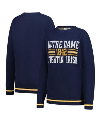 Uscape Apparel Men's and Women's Navy Notre Dame Fighting Irish Renew Knit Vintage Retro Sweater