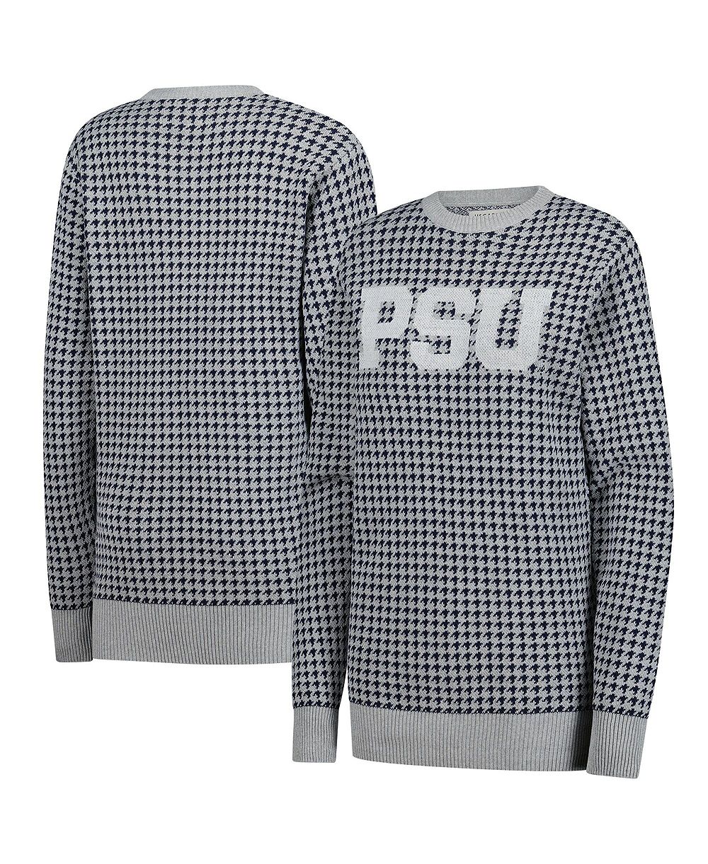 Uscape Apparel Мужской и женский серый свитер Penn State Nittany Lions Renew Knit Vintage Houndstooth