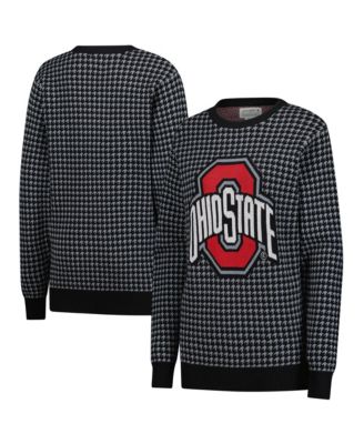 Мужской и женский свитер Uscape Apparel Black Ohio State Buckeyes Renew Knit Vintage Houndstooth Sweater