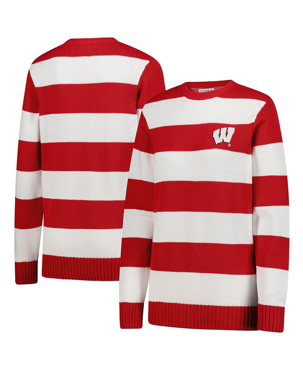 Свитер Uscape Apparel Men's and Women's White Wisconsin Badgers Renew Knit Stadium