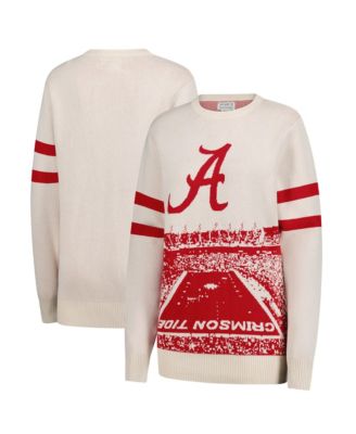 Свитер Uscape Apparel Alabama Crimson Tide Renew Knit Stadium, кремовый, для мужчин и женщин