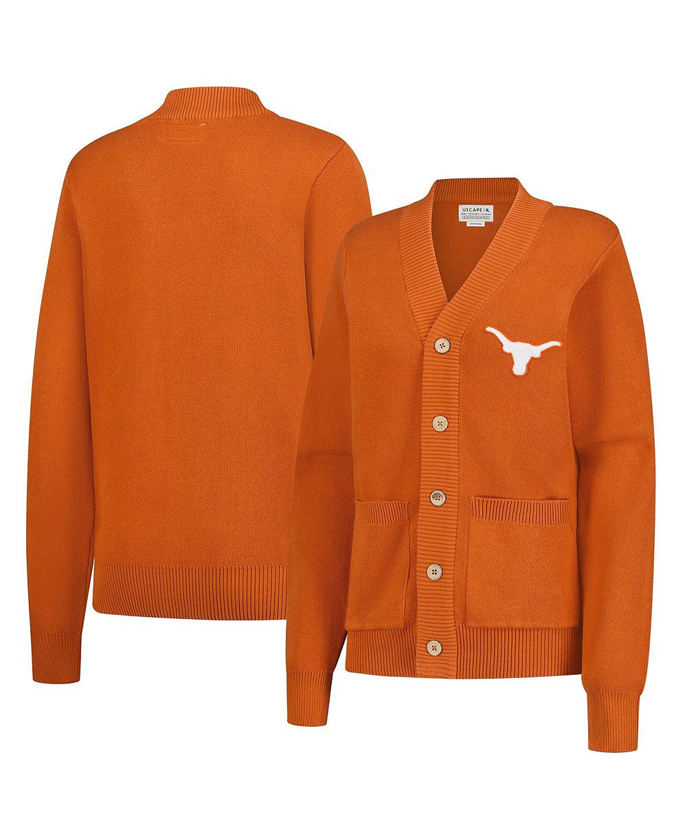 Uscape Apparel Men's and Women's Texas Orange Texas Longhorns Chenille Patch Cardigan