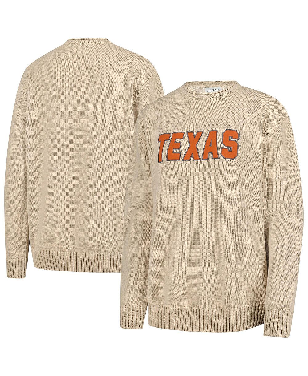 Uscape Apparel Мужской и Женский свитер с вышивкой Ash Texas Longhorns