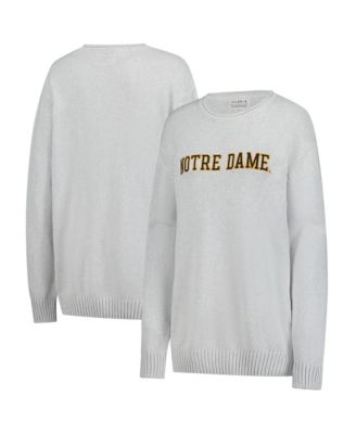 Мужской и женский свитер Uscape Apparel Ash Notre Dame Fighting Irish Embroidered Applique