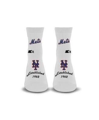 Starter Men's and Women's White New York Mets Established Stencil Quarter Socks