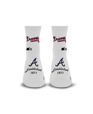 Starter Мужские и Женские носки Atlanta Braves Established Stencil White