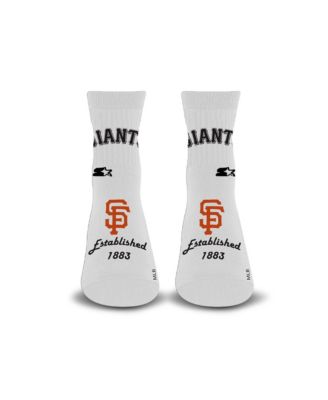 Мужские и женские носки Starter White San Francisco Giants Established Stencil Quarter