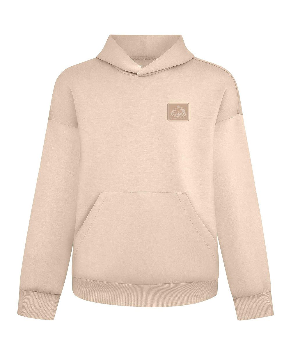 Худи LevelWear Men's and Women's Khaki Colorado Avalanche Tri-Blend Luxe Signature