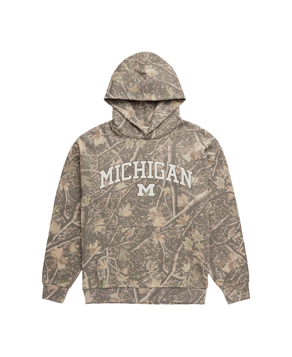 Мужское флисовое худи Uscape Apparel Camo Michigan Wolverines Back Bay