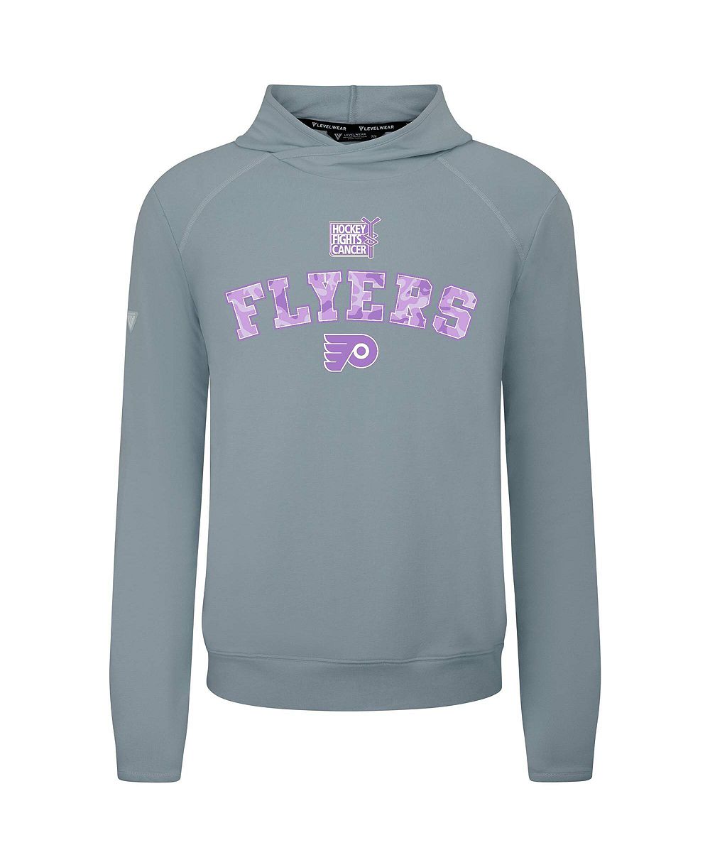 LevelWear Мужское худи Philadelphia Flyers Gray, трикотажное смесовое полотно