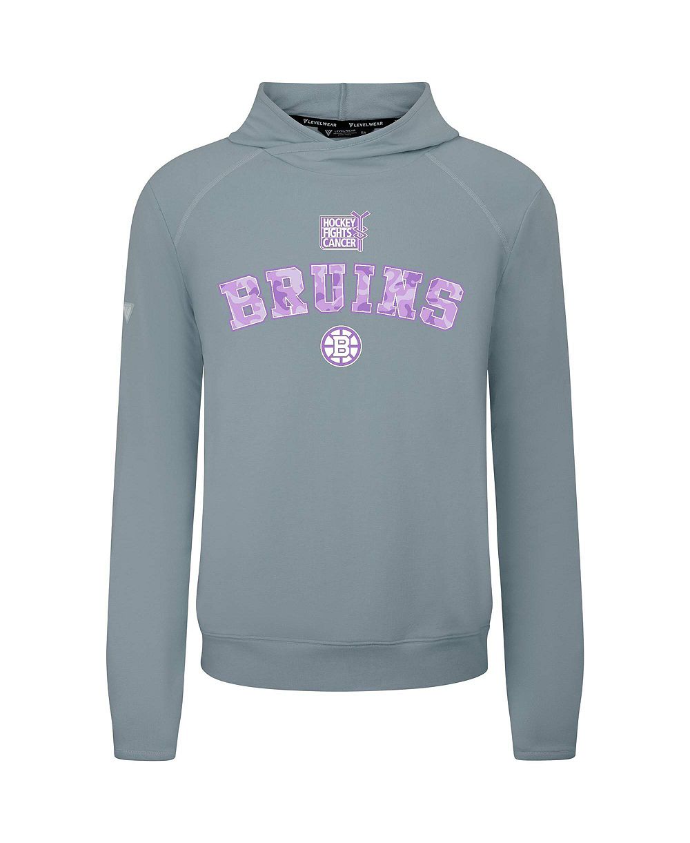 Мужское худи LevelWear Gray Boston Bruins Hockey Fights Cancer Mandate Tri-Blend