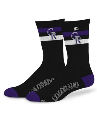 Носки Starter Men's and Women's Colorado Rockies Team Color Two-Stripe Crew