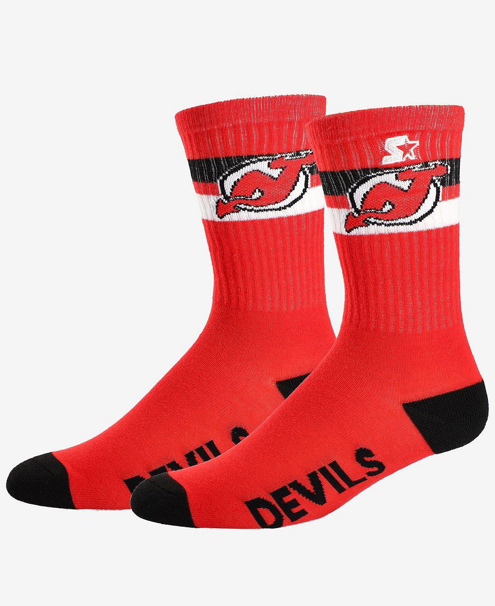 Starter Men's and Women's New Jersey Devils Team Color Two-Stripe Crew Socks