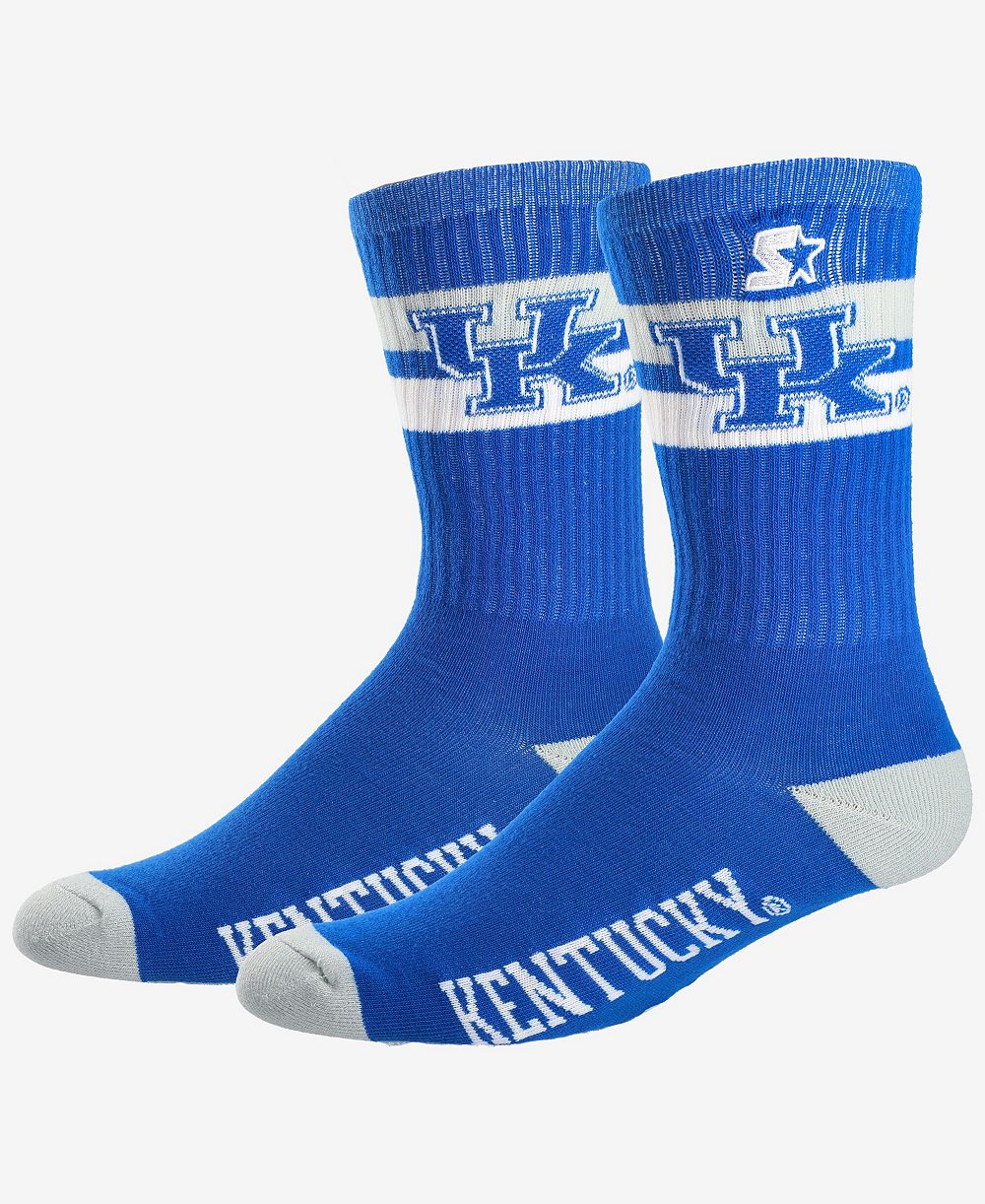 Starter Men's and Women's Kentucky Wildcats Team Color Two-Stripe Crew Socks