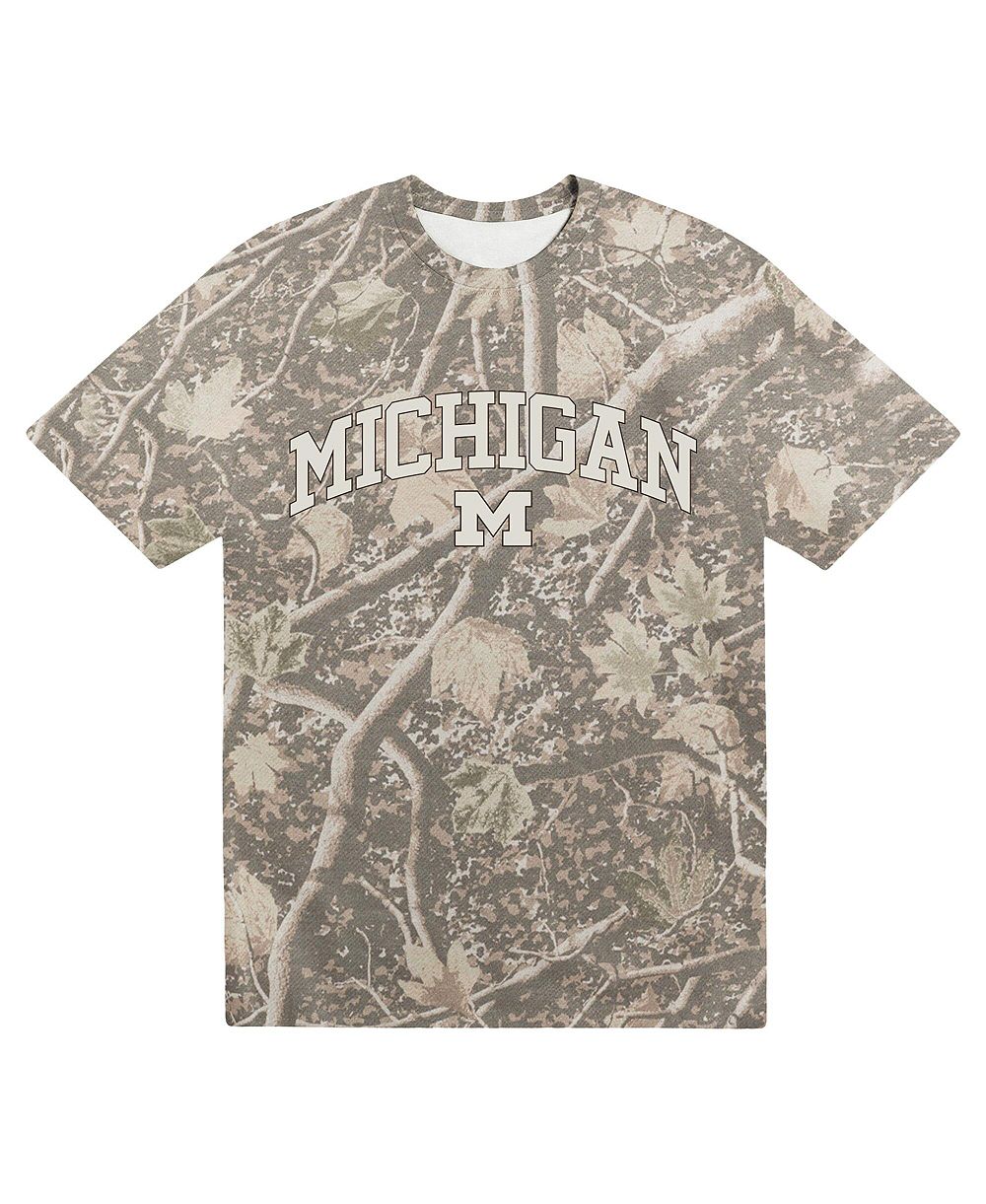 Мужская футболка Uscape Apparel Camo Michigan Wolverines Back Bay Heavyweight