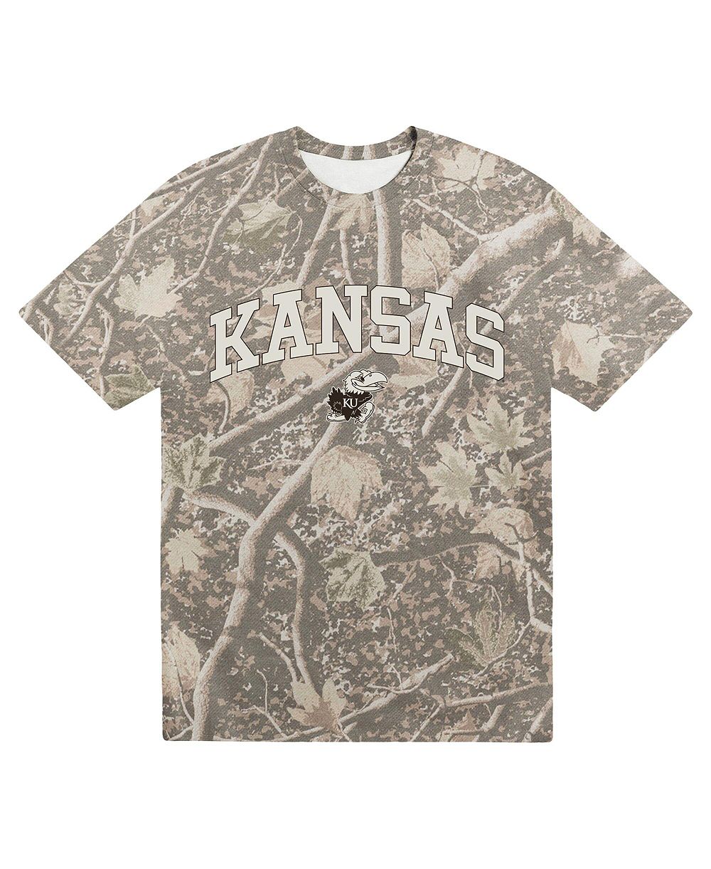 Мужская плотная футболка Uscape Apparel Camo Kansas Jayhawks Back Bay