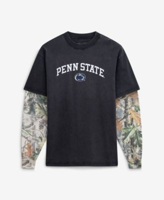 Uscape Apparel Men's Black/Camo Penn State Nittany Lions Back Bay Twofer Heavyweight Long Sleeve T-Shirt