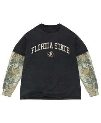 Uscape Apparel Men's Black/Camo Florida State Seminoles Back Bay Twofer Heavyweight Long Sleeve T-Shirt