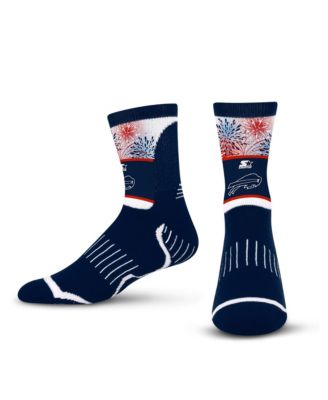 Мужские и женские носки Starter Navy Buffalo Bills Americana Fireworks Quarter-Length