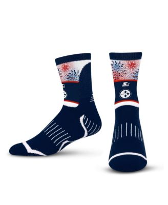 Starter Men's and Women's Navy Pittsburgh Steelers Americana Fireworks Quarter-Length Socks