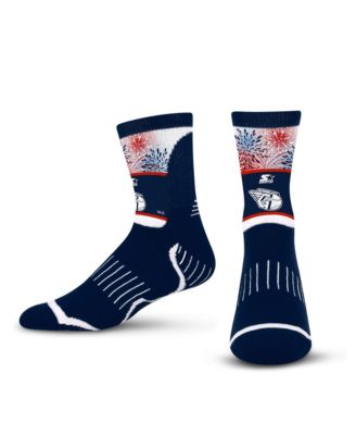 Starter Men's and Women's Navy Cleveland Guardians Americana Fireworks Quarter-Length Socks