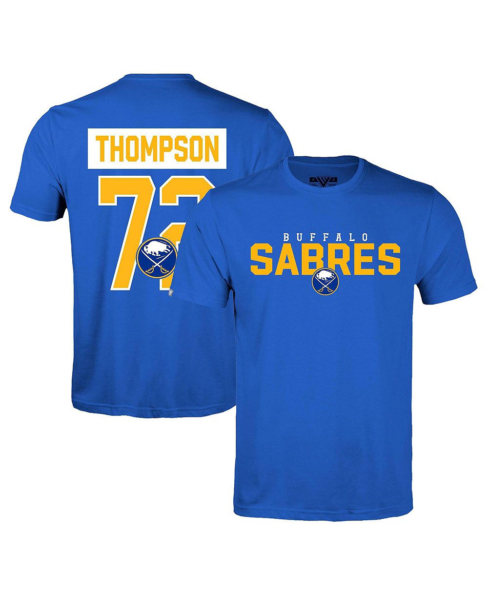 Мужская футболка LevelWear Tage Thompson Royal Buffalo Sabres Richmond Name & Number