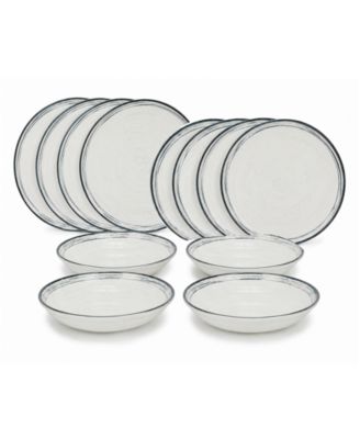 French Home Water's Edge 12-Piece Dinnerware Set, Service For 4