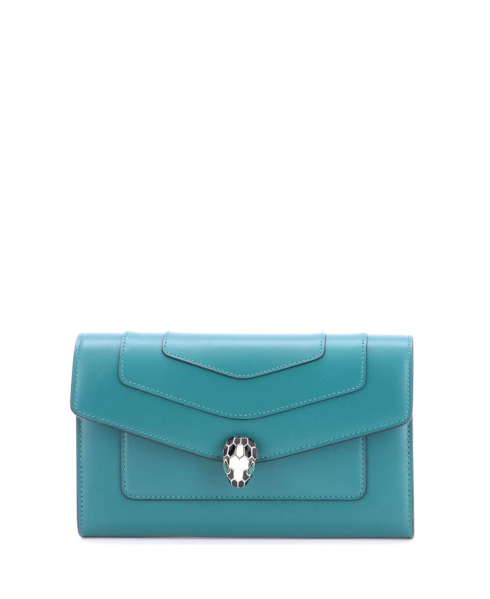 Pre-Owned Bvlgari Serpenti Forever Wallet Leather