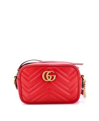 Pre-Owned Gucci Mini GG Marmont Shoulder Bag Matelasse Leather