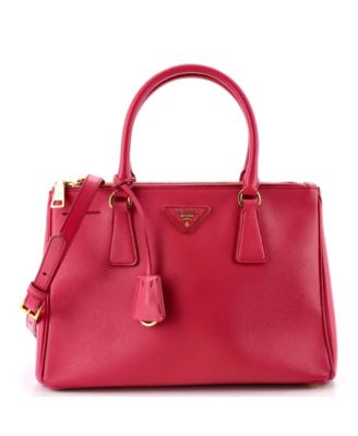 Pre-Owned Prada Small Double Zip Lux Tote Saffiano Leather
