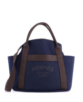 Сумка HERMÉS Sac De Pansage Groom Handbag Canvas Pre-Owned