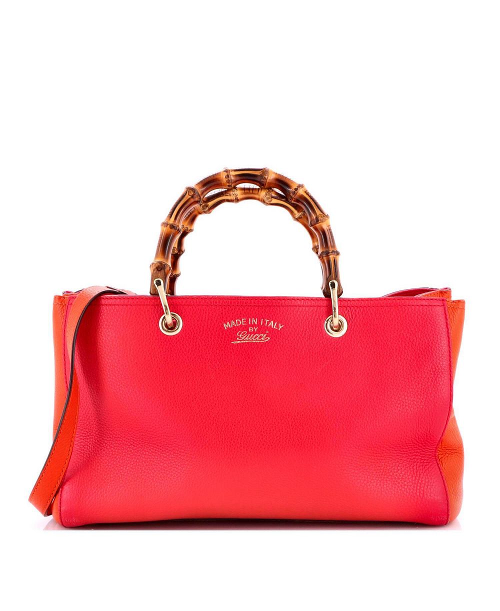 Pre-Owned Gucci сумка Bamboo Shopper Leather Medium