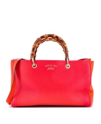 Pre-Owned Gucci сумка Bamboo Shopper Leather Medium