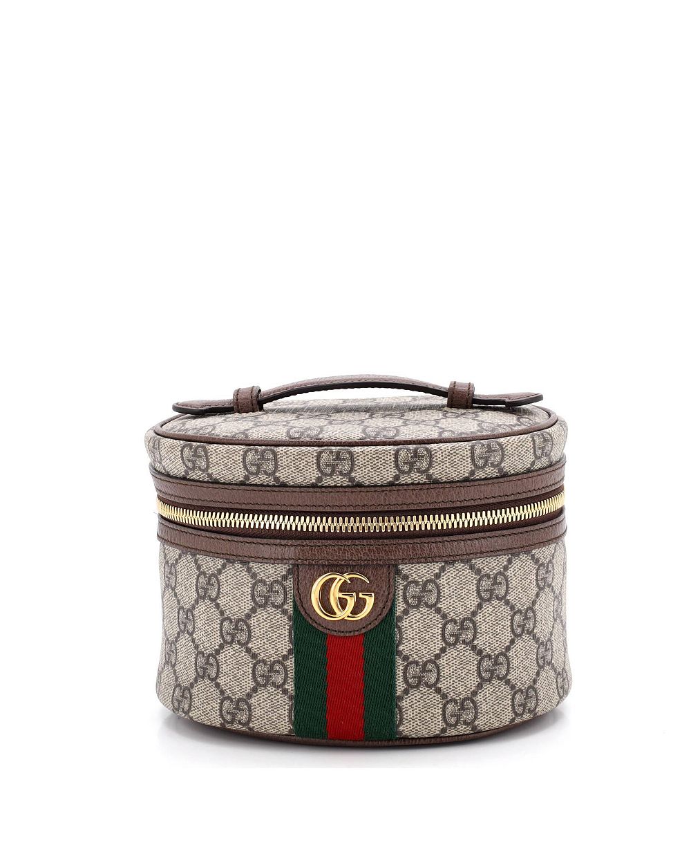 Pre-Owned Gucci косметичка Mini Ophidia с ручкой из ткани GG с покрытием