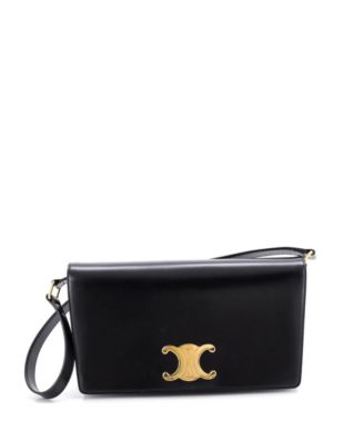 Pre-Owned Celine Shoulder Bag Trapeze Triomphe из гладкой кожи теленка