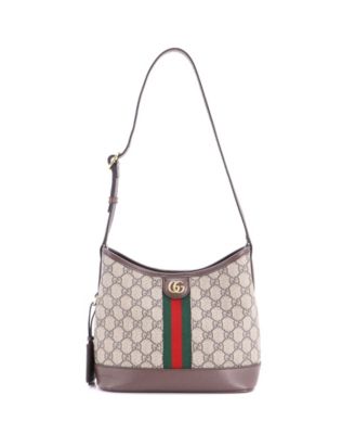 Pre-Owned Gucci Small Ophidia Open Bucket Bag GG Coated Canvas with Leather