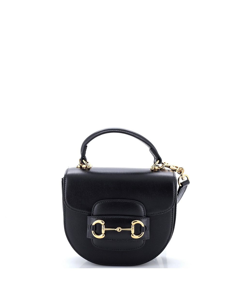 Pre-Owned Gucci Mini Horsebit 1955 Rounded Top Handle Bag Leather
