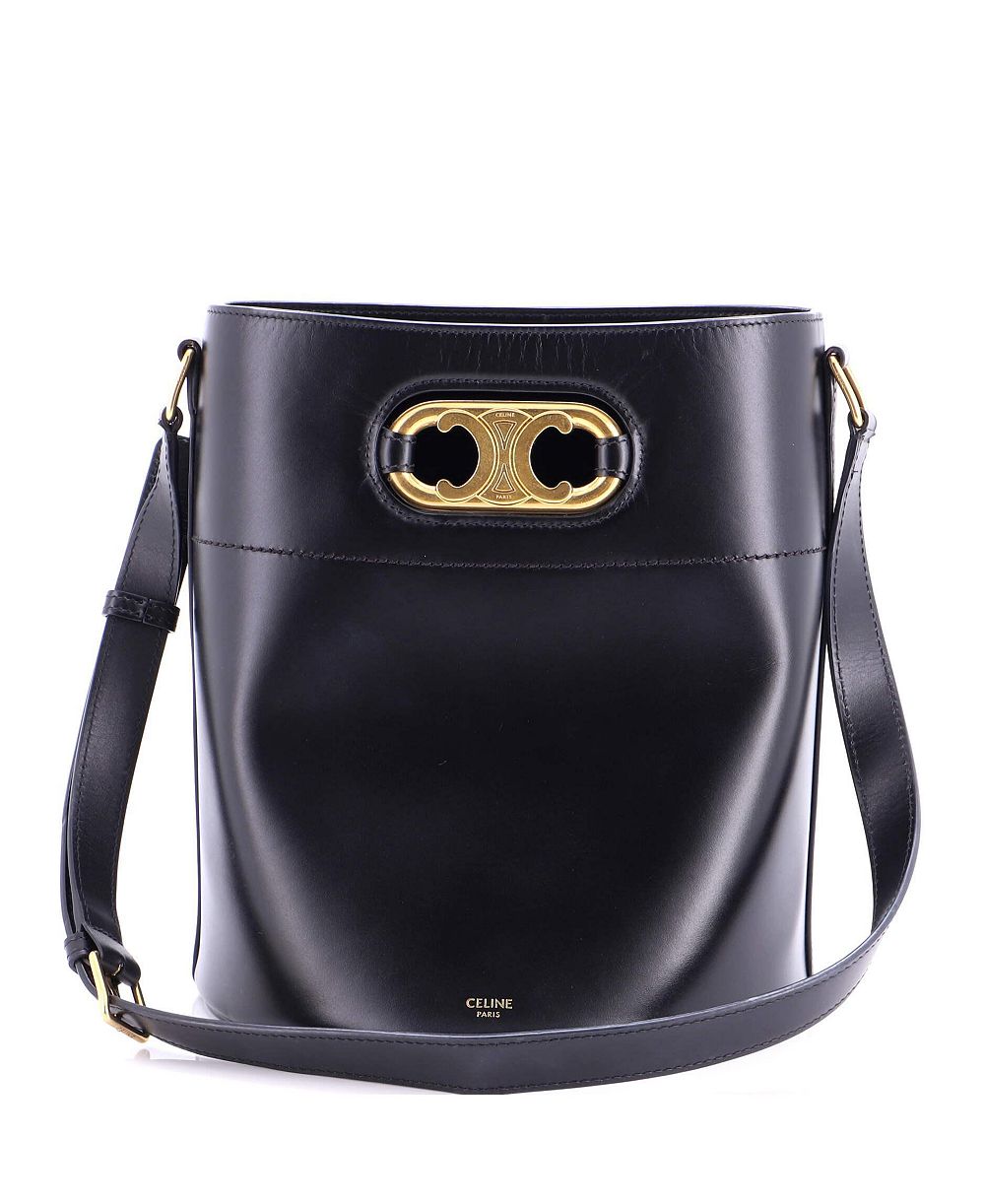 Pre-Owned Celine Medium Maillon Triomphe Bucket Bag Leather