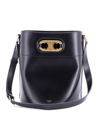 Pre-Owned Celine Medium Maillon Triomphe Bucket Bag Leather