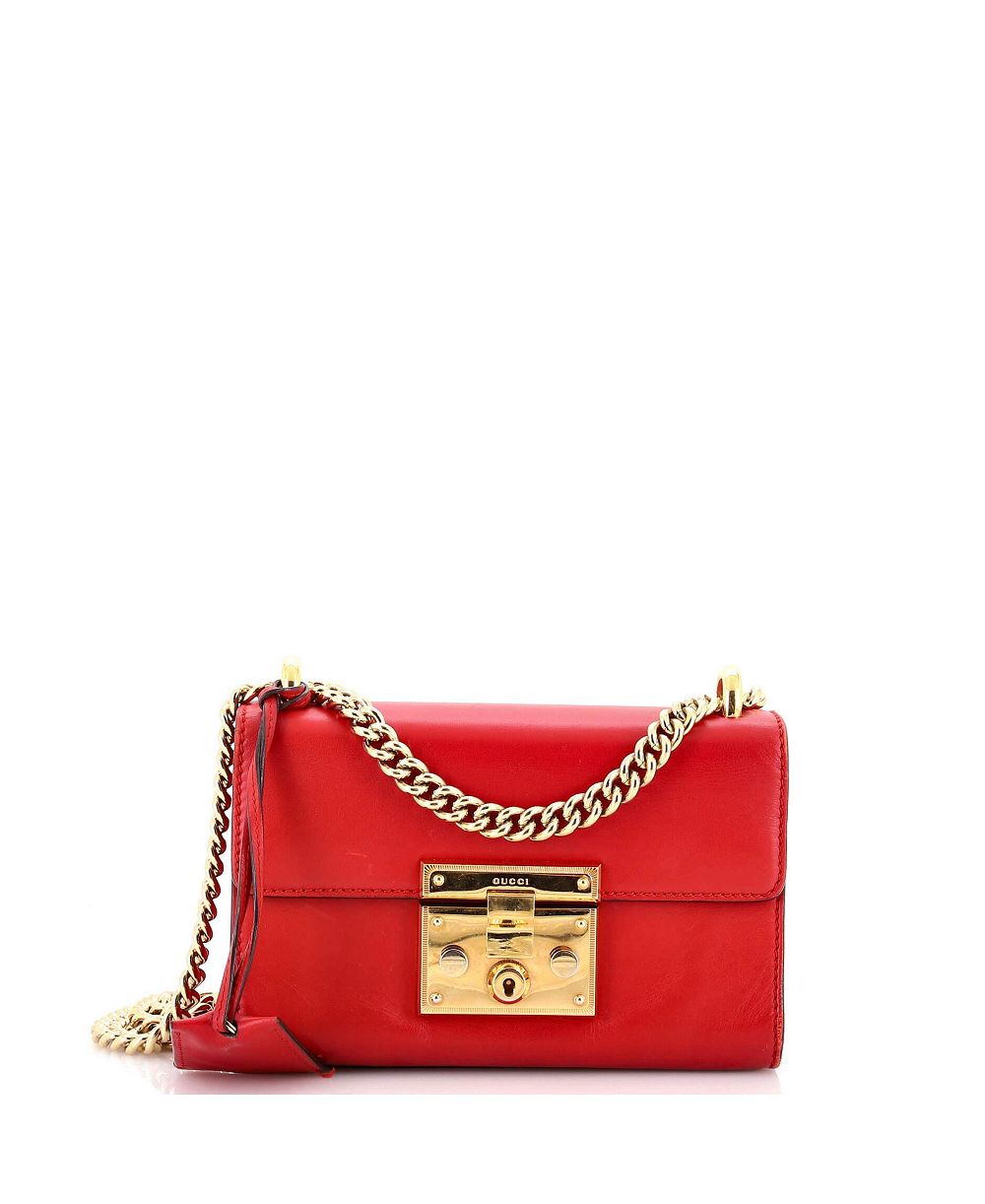Pre-Owned Gucci Small Padlock Shoulder Bag Leather