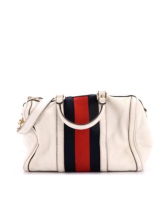 Gucci Винтажная кожаная сумка Boston Web, б/у, размер Medium